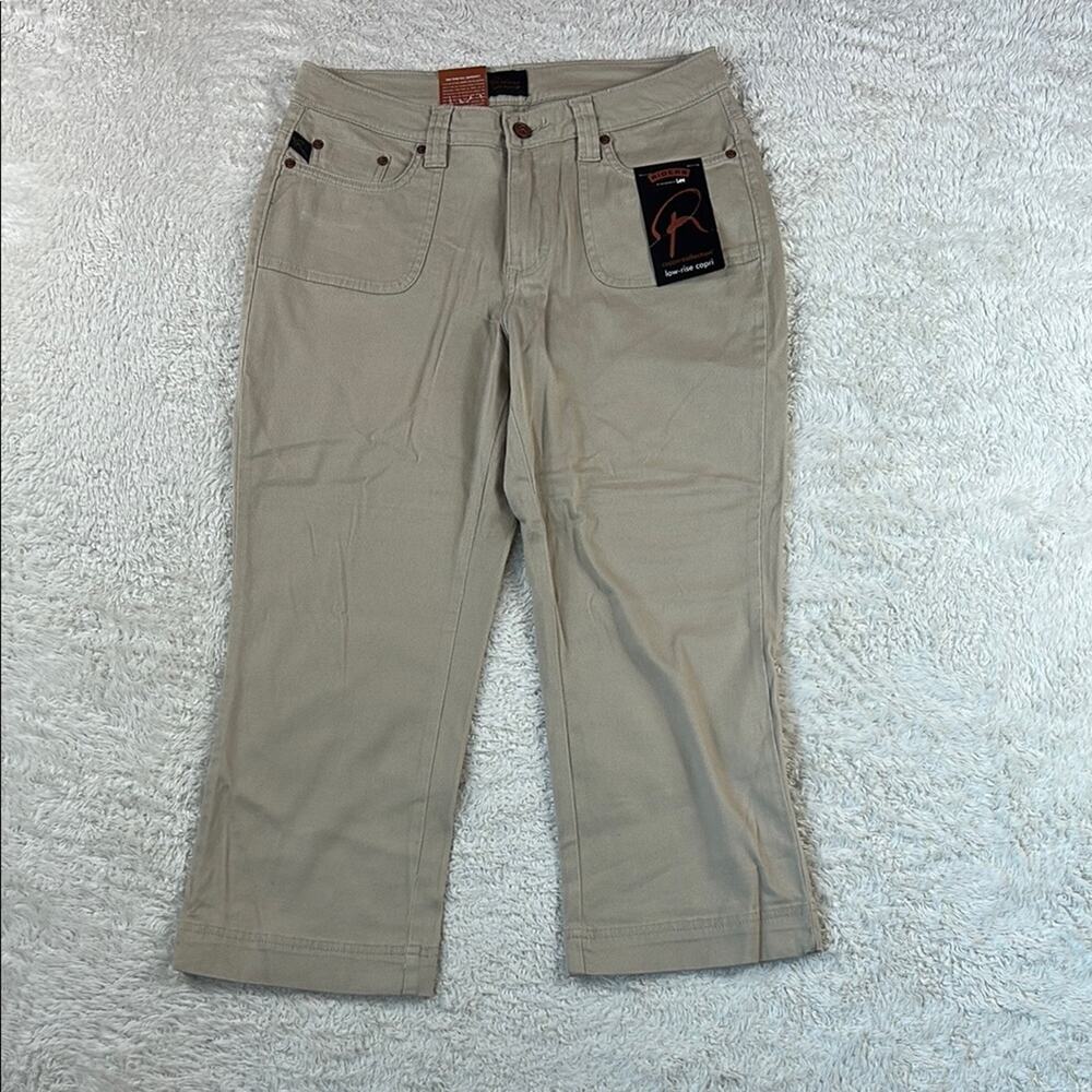 Riders by Lee copper collection rope low rise khaki capri pants, size 7 8‎ M NWT